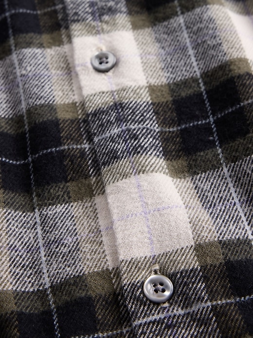 Image number 4 showing, Organic Cotton Relaxed Flannel Shirt
