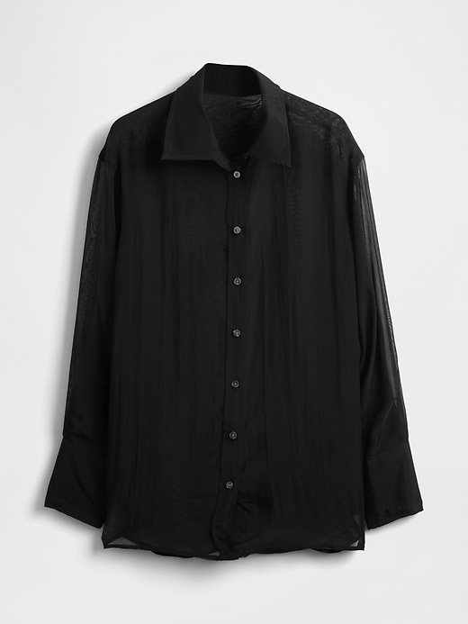 Image number 5 showing, Sheer Organza Big Shirt