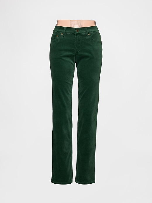 Image number 7 showing, Low Rise Velvet '90s Slim Straight Pants