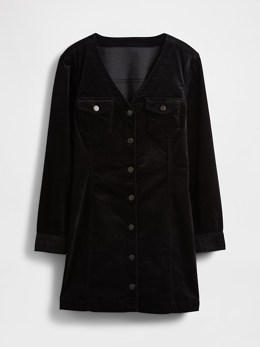 Image number 7 showing, Velvet V-Neck Pocket Mini Dress