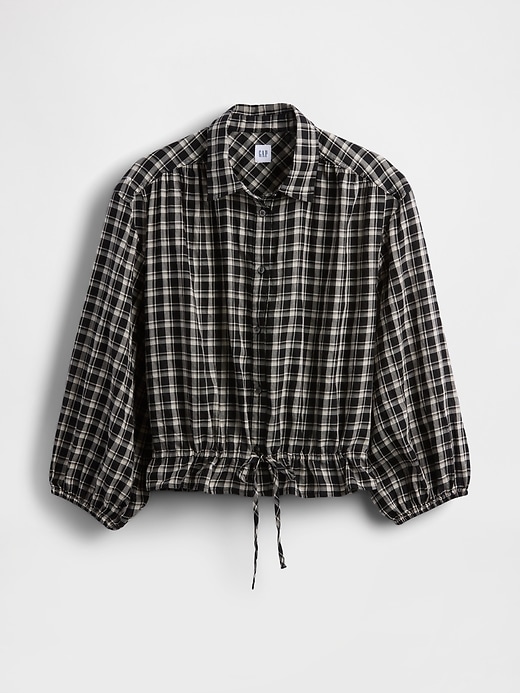 Image number 4 showing, Plaid Tie-Waist Top