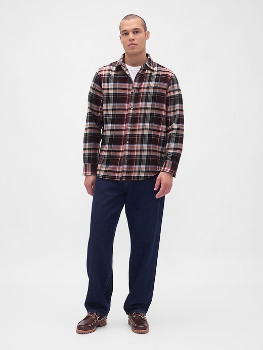 Image number 2 showing, Organic Cotton Relaxed Flannel Shirt
