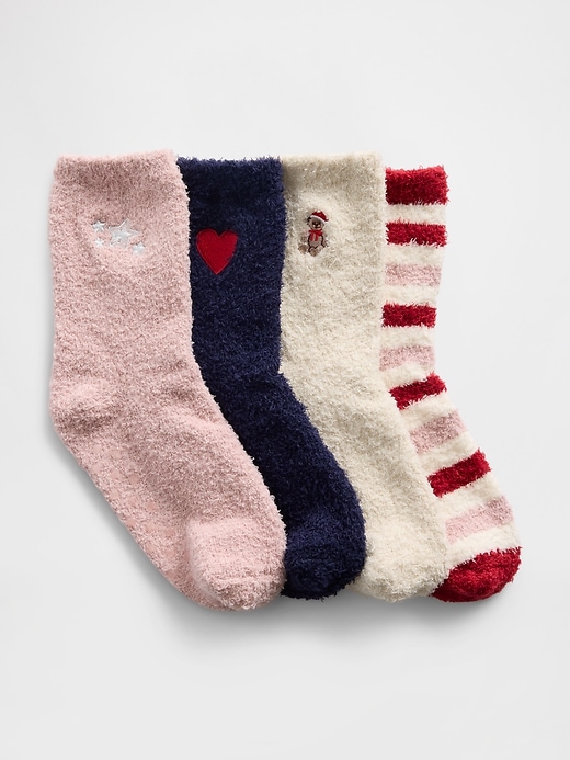 Image number 1 showing, Kids Cozy Socks (4-Pack)