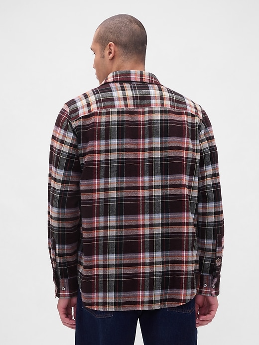 Image number 3 showing, Organic Cotton Relaxed Flannel Shirt
