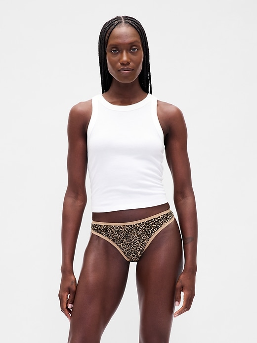 Image number 1 showing, Organic Stretch Cotton Thong