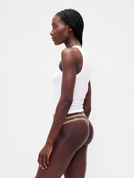 Image number 2 showing, Organic Stretch Cotton Thong