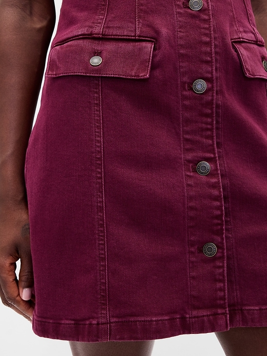 Image number 6 showing, Denim Collared Shift Mini Dress