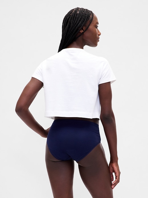 Image number 2 showing, Organic Stretch Cotton High Rise Bikini