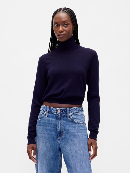 Image number 1 showing, 100% Merino Wool Turtleneck Sweater