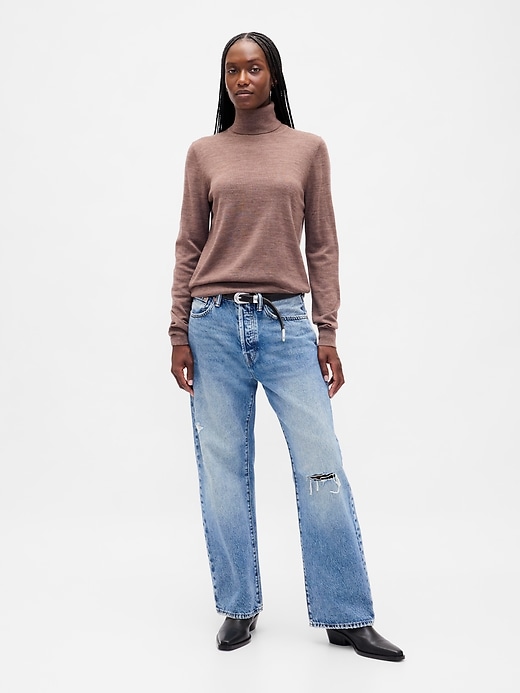 Image number 2 showing, 100% Merino Wool Turtleneck Sweater