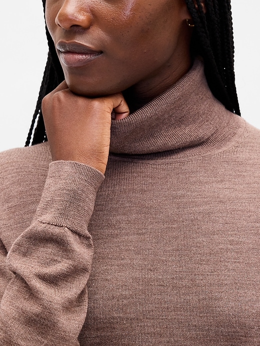 Image number 4 showing, 100% Merino Wool Turtleneck Sweater