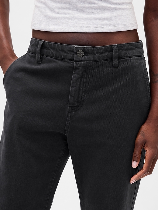 Image number 8 showing, Low Rise Relaxed Flare Khakis