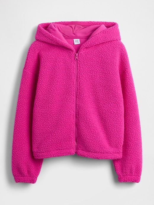 Image number 2 showing, Kids Sherpa Relaxed Zip Hoodie