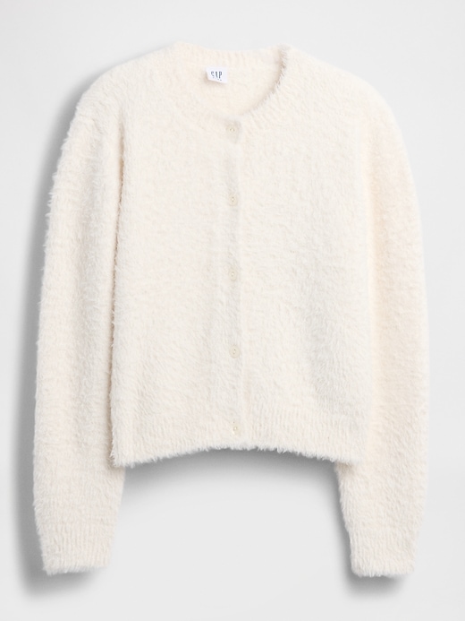 Image number 2 showing, Kids Eyelash Cardigan Sweater