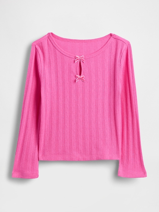 Image number 1 showing, Baby & Toddler Pointelle Bow Top