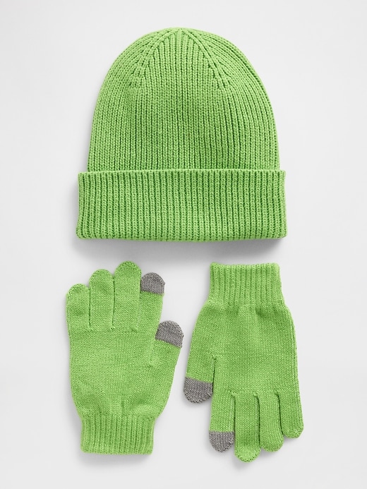 Image number 1 showing, Kids Beanie & Gloves Set