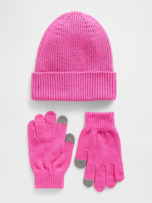 Image number 1 showing, Kids Beanie & Gloves Set