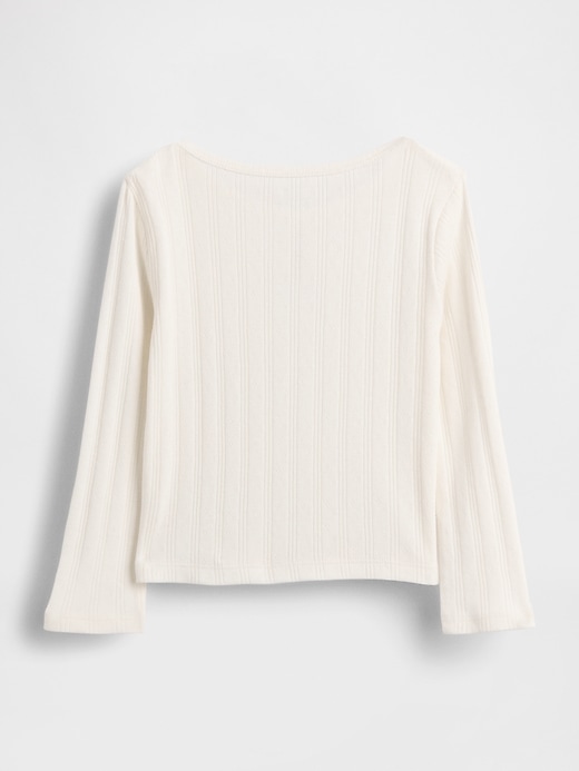 Image number 2 showing, Baby & Toddler Pointelle Bow Top