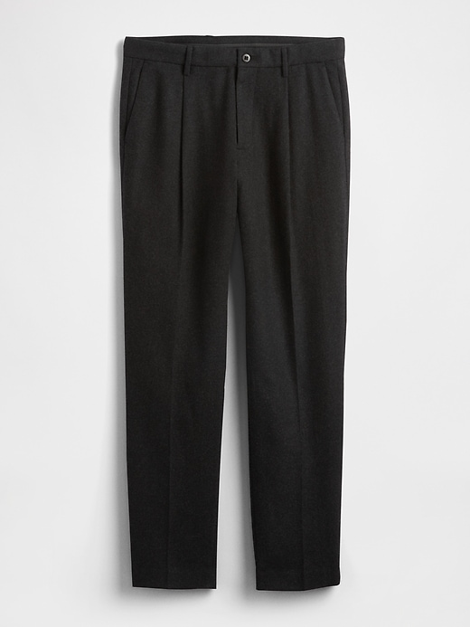 Image number 6 showing, Wool-Blend Relaxed Straight Trousers