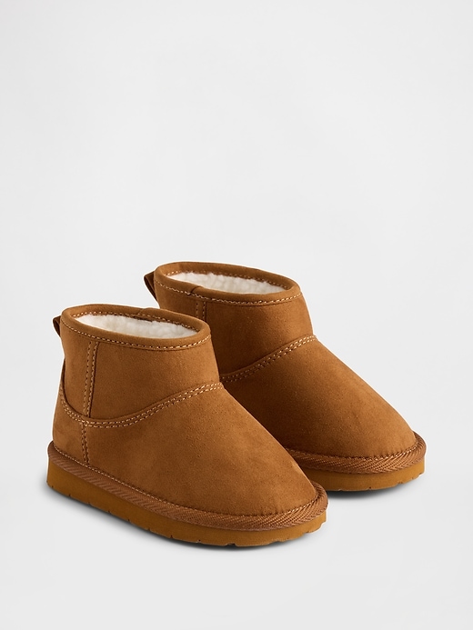 Image number 2 showing, Toddler Vegan Suede Sherpa-Lined Boots