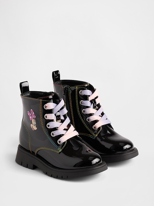 Image number 2 showing, Gap × Disney Toddler Minnie Mouse Lace-Up Boots