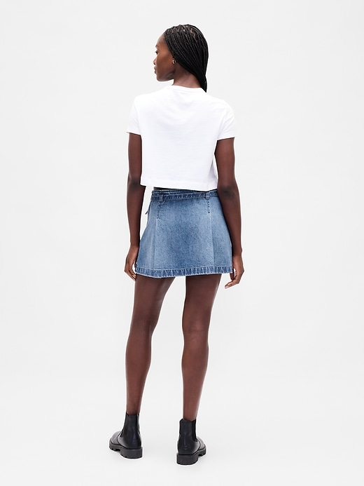 Image number 2 showing, Denim Belted Mini Skirt