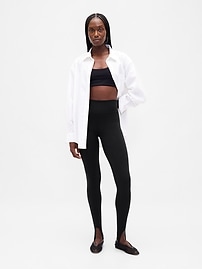 Image number 1 showing, GapFit Smooth High Rise Stirrup Leggings