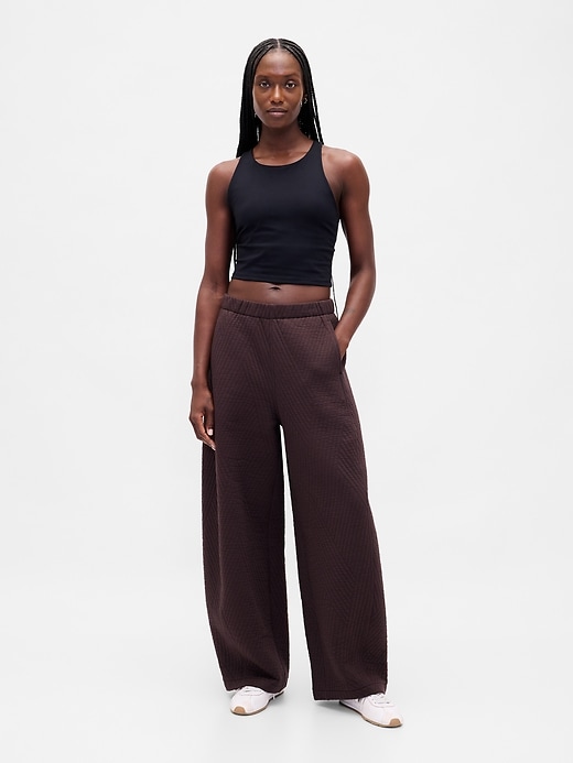 Image number 1 showing, GapFit Quilted Jacquard Barrel Pants