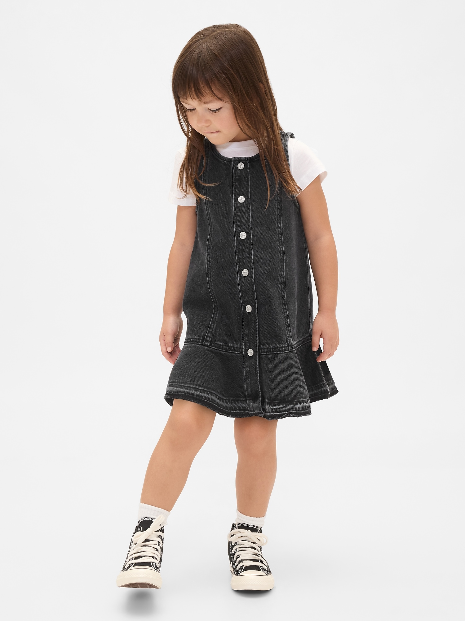 Baby & Toddler Denim Peplum Hem Dress
