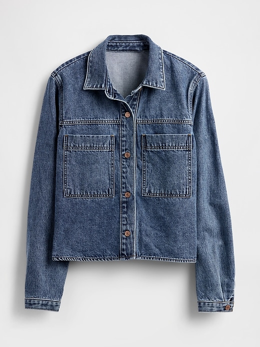 Image number 5 showing, Denim Shirt Jacket
