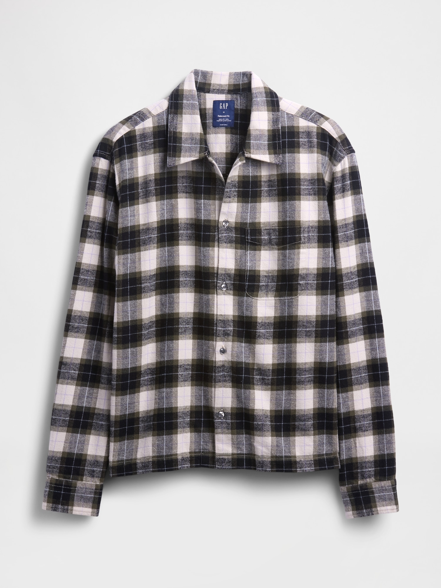 Organic Cotton Relaxed Flannel Shirt | Gap