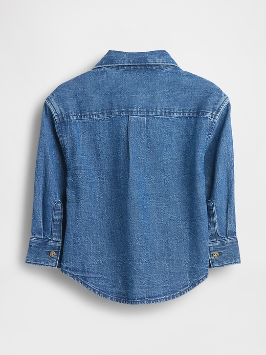 Image number 2 showing, Baby & Toddler Denim Big Shirt