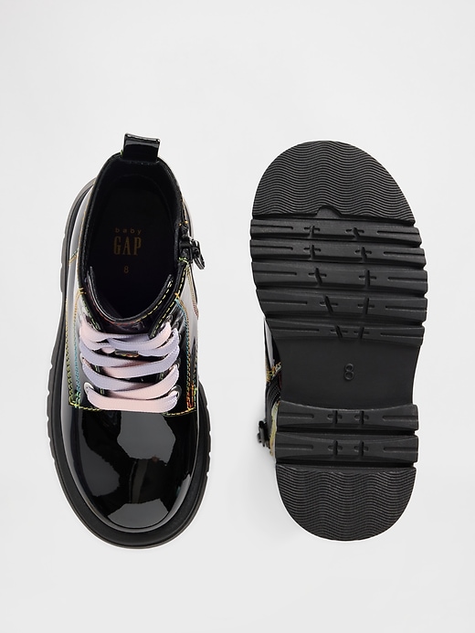 Image number 3 showing, Gap × Disney Toddler Minnie Mouse Lace-Up Boots