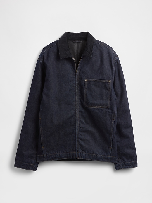 Image number 6 showing, Denim Lined Zip Chore Jacket