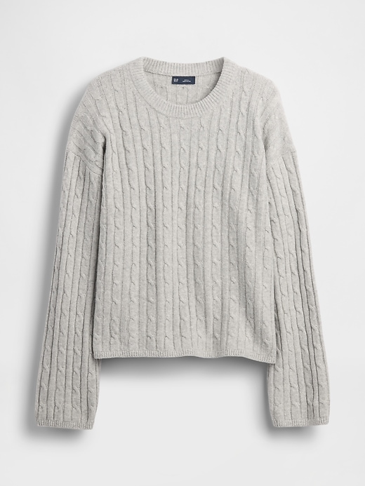 CashSoft Cable-Knit Crewneck Sweater