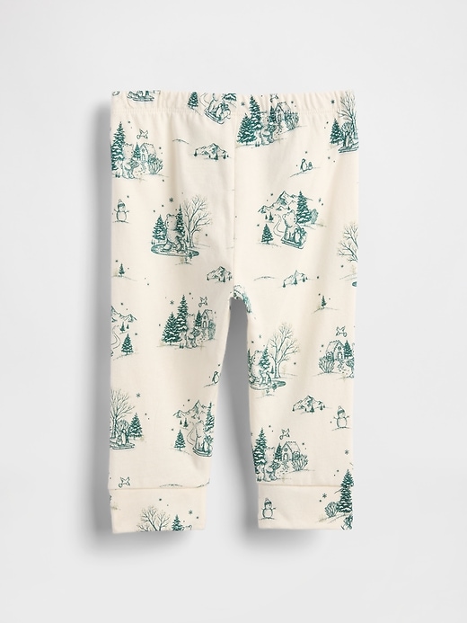 L'image numéro 2 présente Pantalon Premiers essentiels à taille extensible en coton biologique pour Bébé