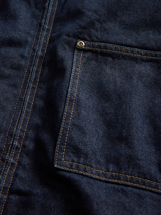 Image number 4 showing, Denim Lined Zip Chore Jacket