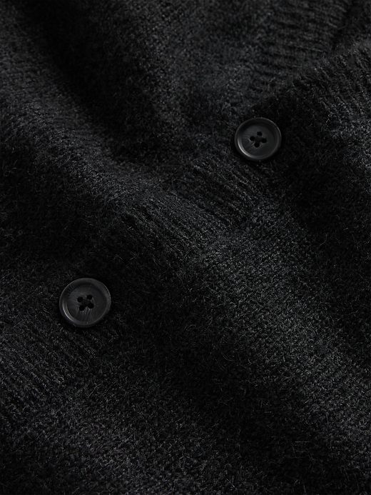 Image number 4 showing, Fuzzy Relaxed Crop Cardigan Sweater