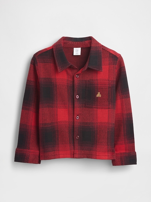 Image number 2 showing, Baby & Toddler Knit Jersey Plaid Shirt