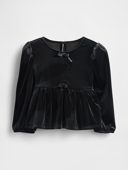 Image number 2 showing, Baby & Toddler Velour Bow Top