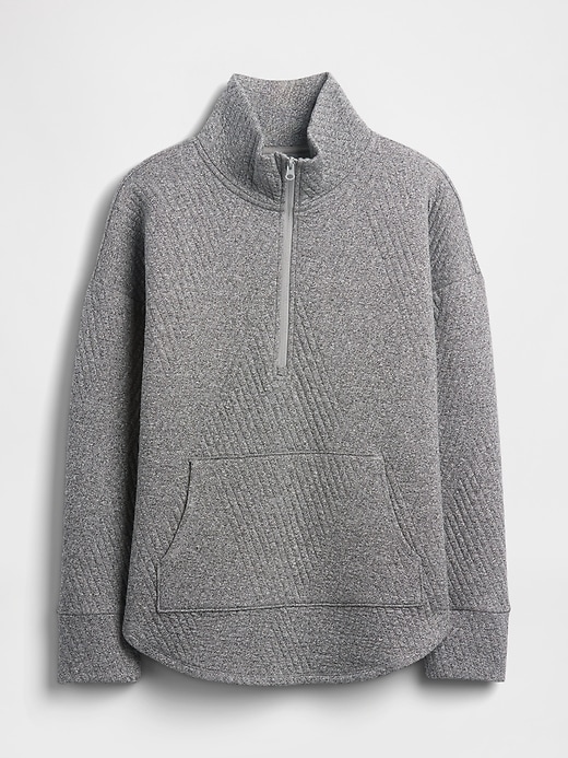 Image number 4 showing, GapFit Quilted Jacquard Half-Zip Pullover