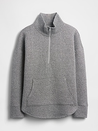 Image number 4 showing, GapFit Quilted Jacquard Half-Zip Pullover