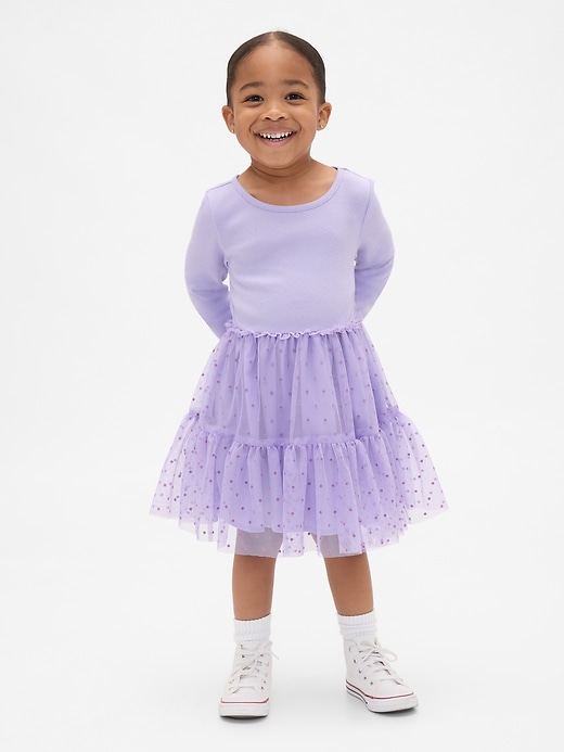 Image number 1 showing, Baby & Toddler Tulle Mixed Media Dress