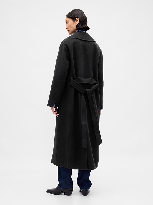 Image number 3 showing, Wool-Blend Wrap Coat