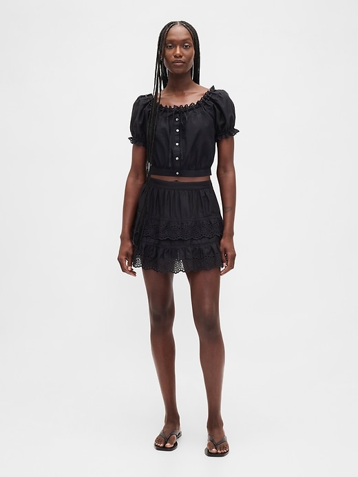 Image number 5 showing, Eyelet Crop Top
