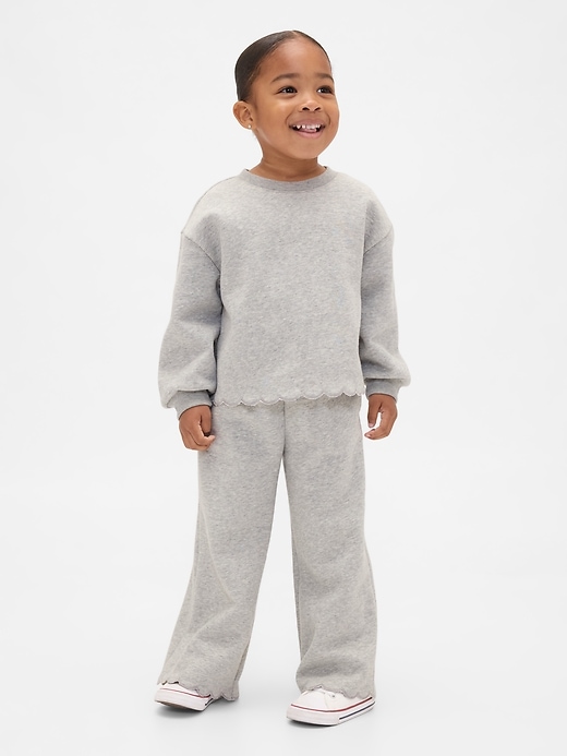 Image number 1 showing, Baby & Toddler VintageSoft Scalloped Sweat Set