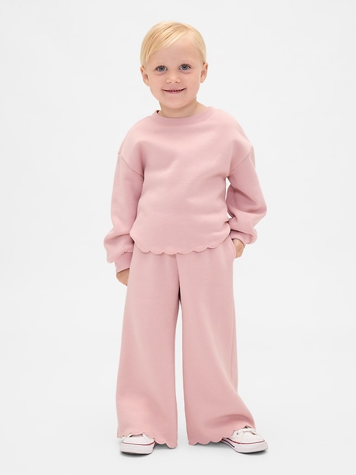 Image number 1 showing, Baby & Toddler VintageSoft Scalloped Sweat Set