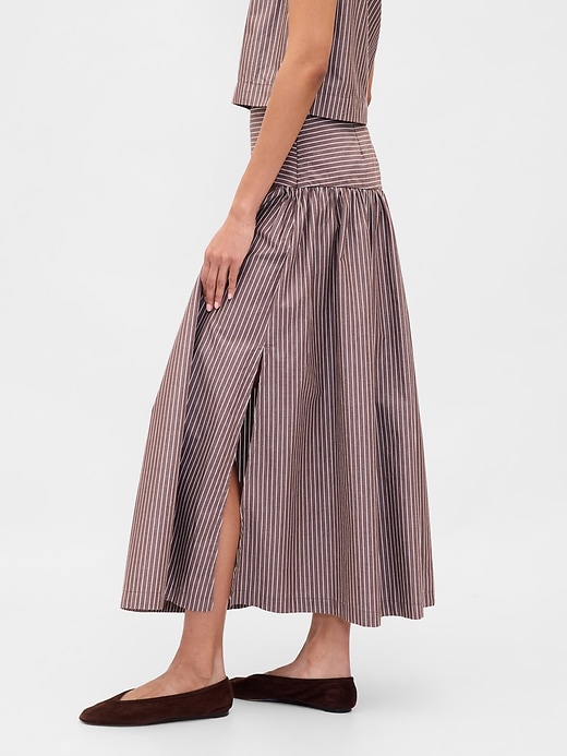 Image number 3 showing, Poplin Drop-Waist Maxi Skirt