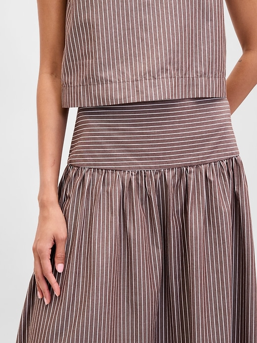 Image number 4 showing, Poplin Drop-Waist Maxi Skirt