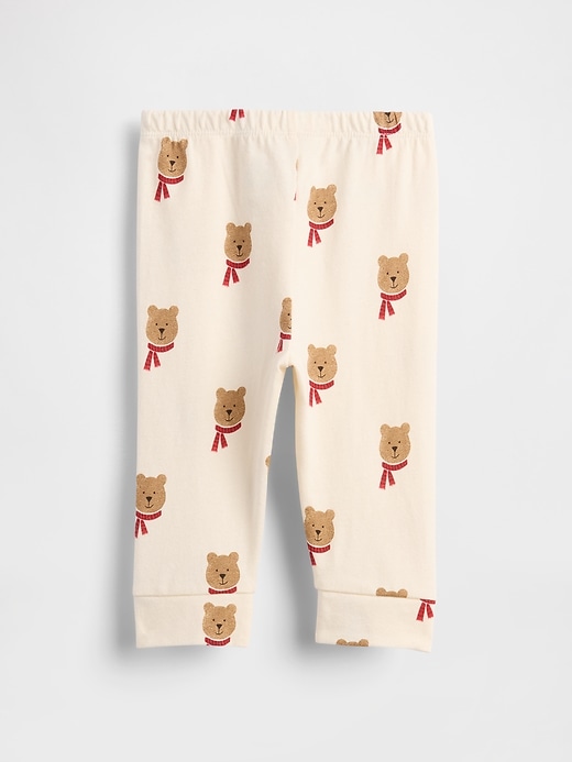 L'image numéro 2 présente Pantalon Premiers essentiels à taille extensible en coton biologique pour Bébé